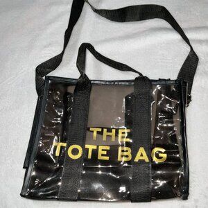 Black and Clear with Gold Letters The Tote Bag